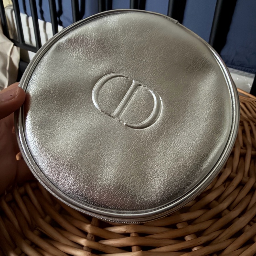 GWP Silver CD Logo Round Makeup Pouch